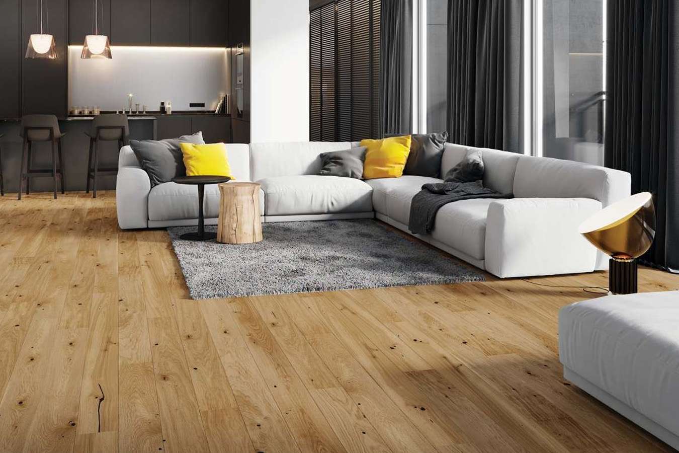 Engineered Oak Natural UV Brushed Oiled Flooring - 14mm x 3mm x 150mm