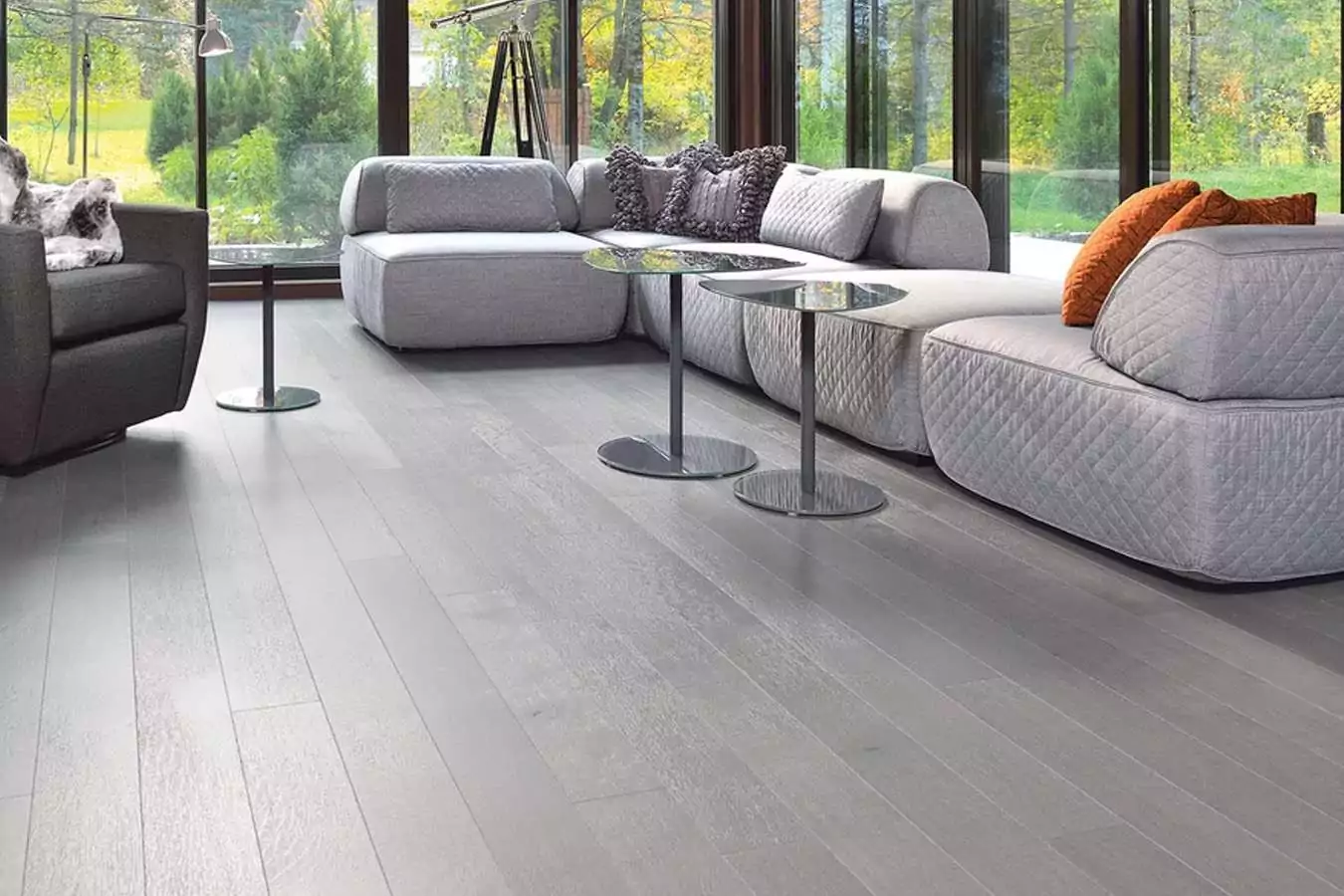 Engineered Oak Grey UV Lacquered Flooring - 14mm x 3mm x 150mm