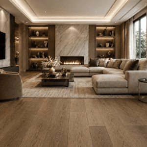 Engineered Oak Antique Brown Oak Wood Flooring - 15mm x 4mm x 190mm