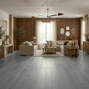 Engineered Oak Deep Grey Wood Flooring - 15mm x 4mm x 190mm