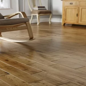 Solid Oak Wood Flooring Golden Handscraped UV Oiled - 18mm x 125mm