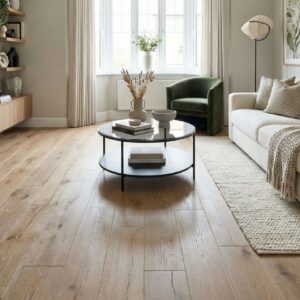 Engineered Oak Whitewash Brown Matt Lacquered Wood Flooring - 15mm x 3mm x 235mm