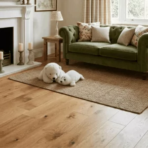 Engineered Oak Brushed Oiled Wood Flooring - 13.5mm x 2.5mm x 170mm