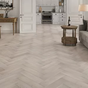 Parquet Herringbone Engineered Oak Flooring Invisible Matt Lacquered - 14mm x 3mm x 125mm