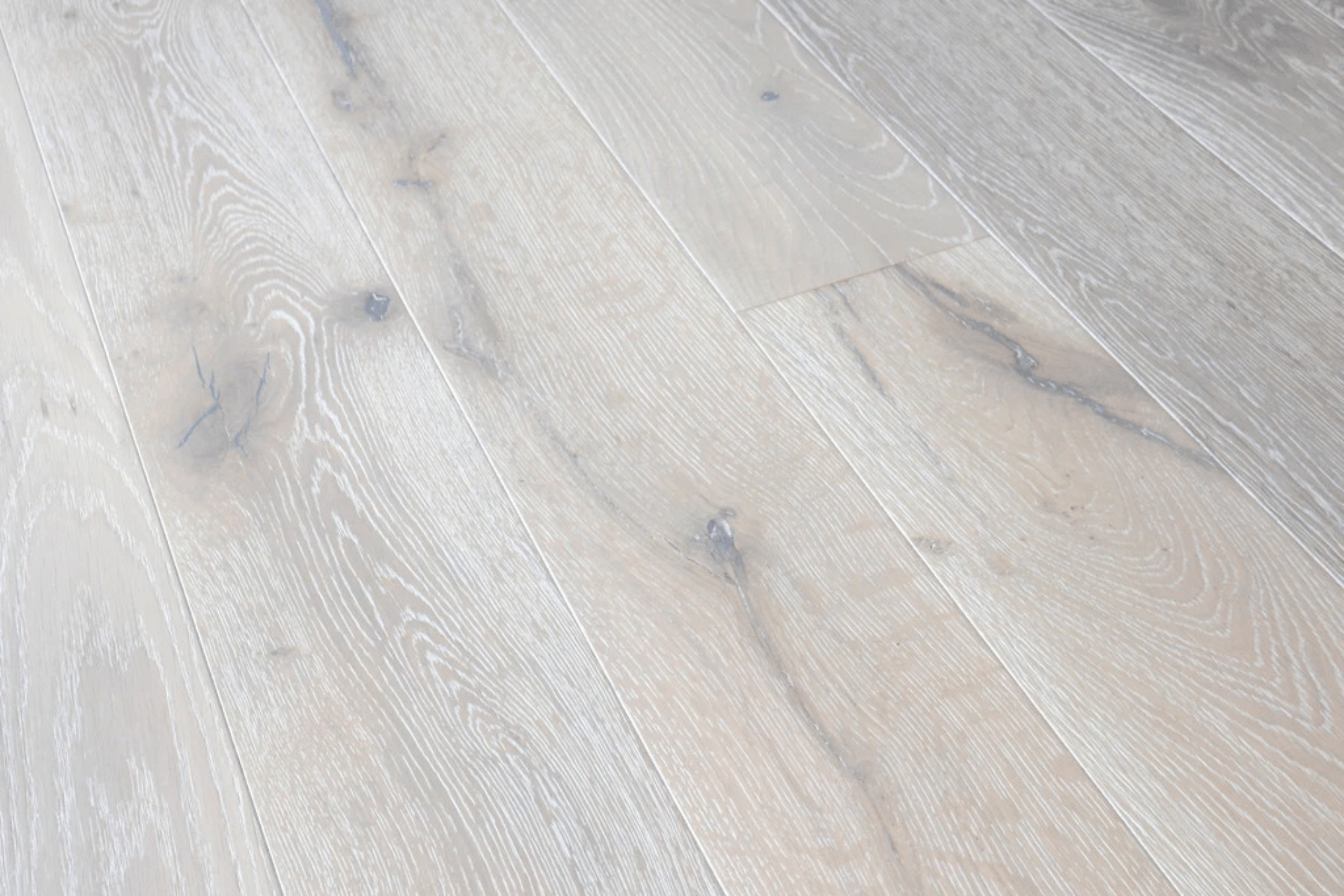 Engineered Oak Ash White Brushed Lacquered Wood Flooring - 20mm x 6mm x 190mm - Image 3