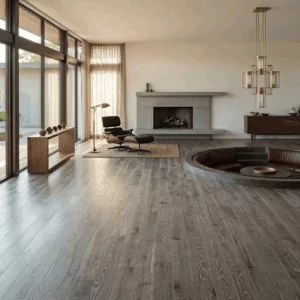 Engineered Oak Smoked Grey Whitewashed Brushed Wood Flooring - 20mm x 6mm x 190mm