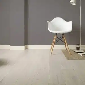 Engineered Oak Chalk White Matt Lacquered Wood Flooring - 14mm x 2.5mm x 180mm