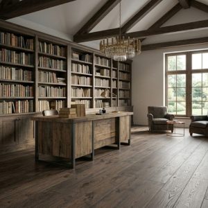 Engineered Oak Charcoal Antique Black Oiled Wood Flooring - 15mm x 4mm x 220mm
