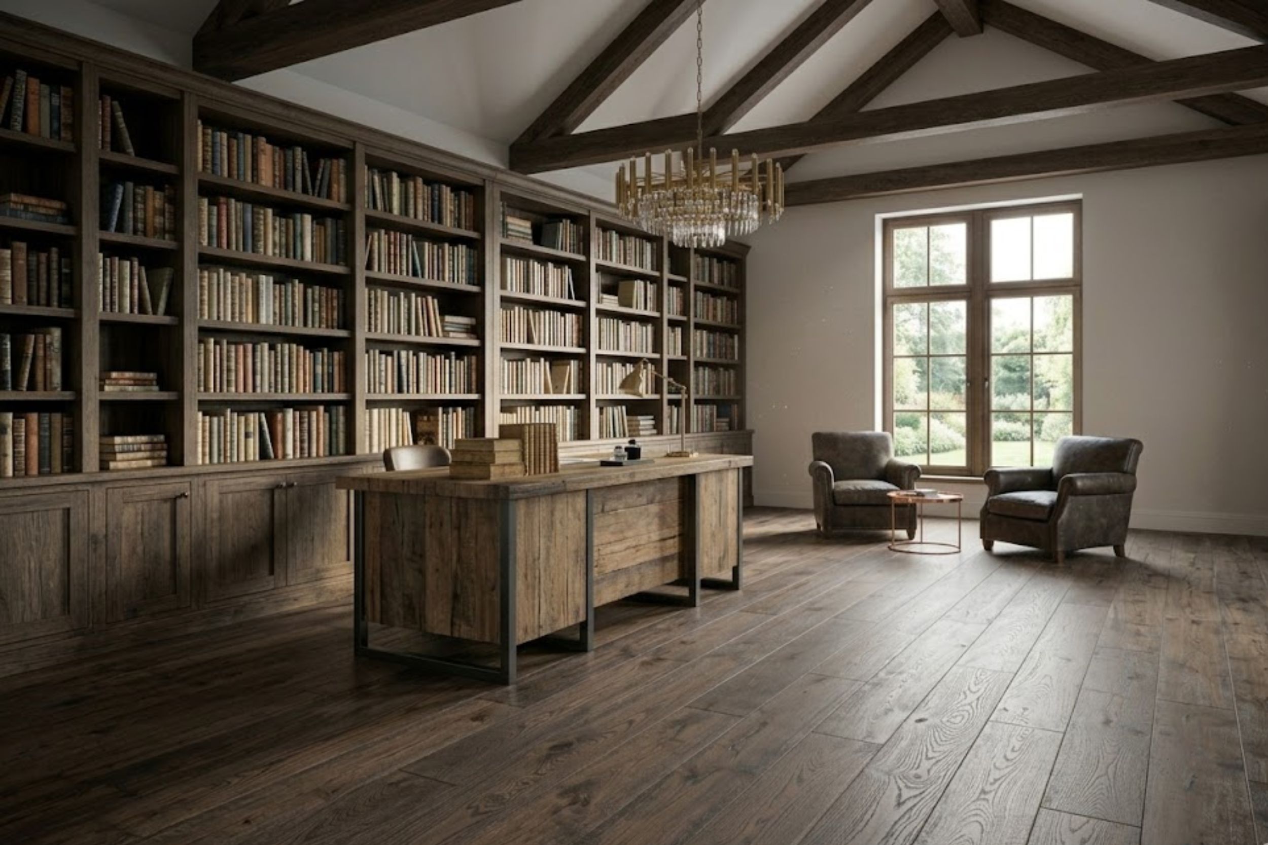 Engineered Oak Charcoal Antique Black Oiled Wood Flooring - 15mm x 4mm x 220mm