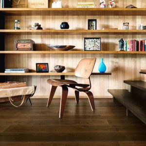 Engineered Oak Dark Brown Coffee Lacquered Wood Flooring - 15mm x 4mm x 190mm