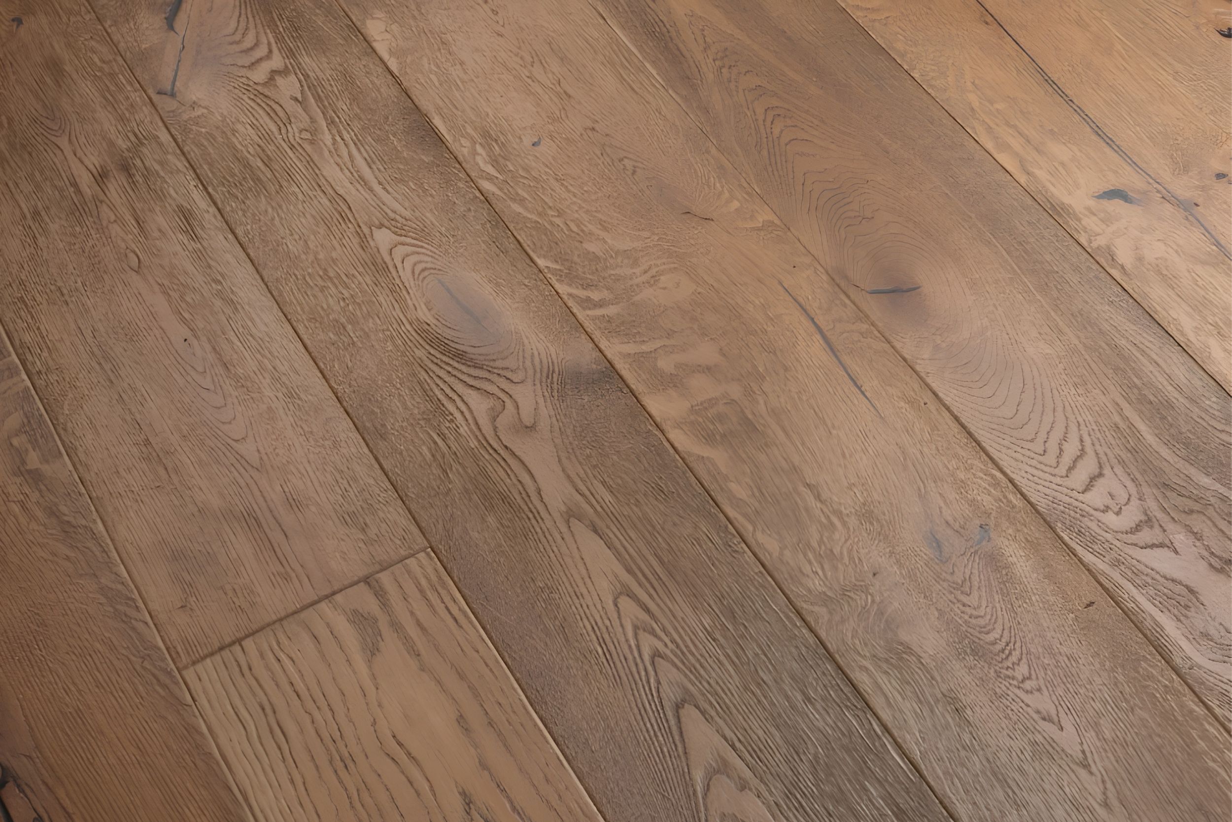 Engineered Oak Golden Antique Brown Lacquered Wood Flooring - 14mm x 3mm x 190mm - Image 2