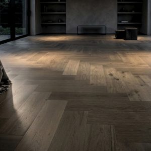 Parquet Herringbone Engineered Oak Flooring Grey UV Oiled - 15mm x 3mm x 120mm