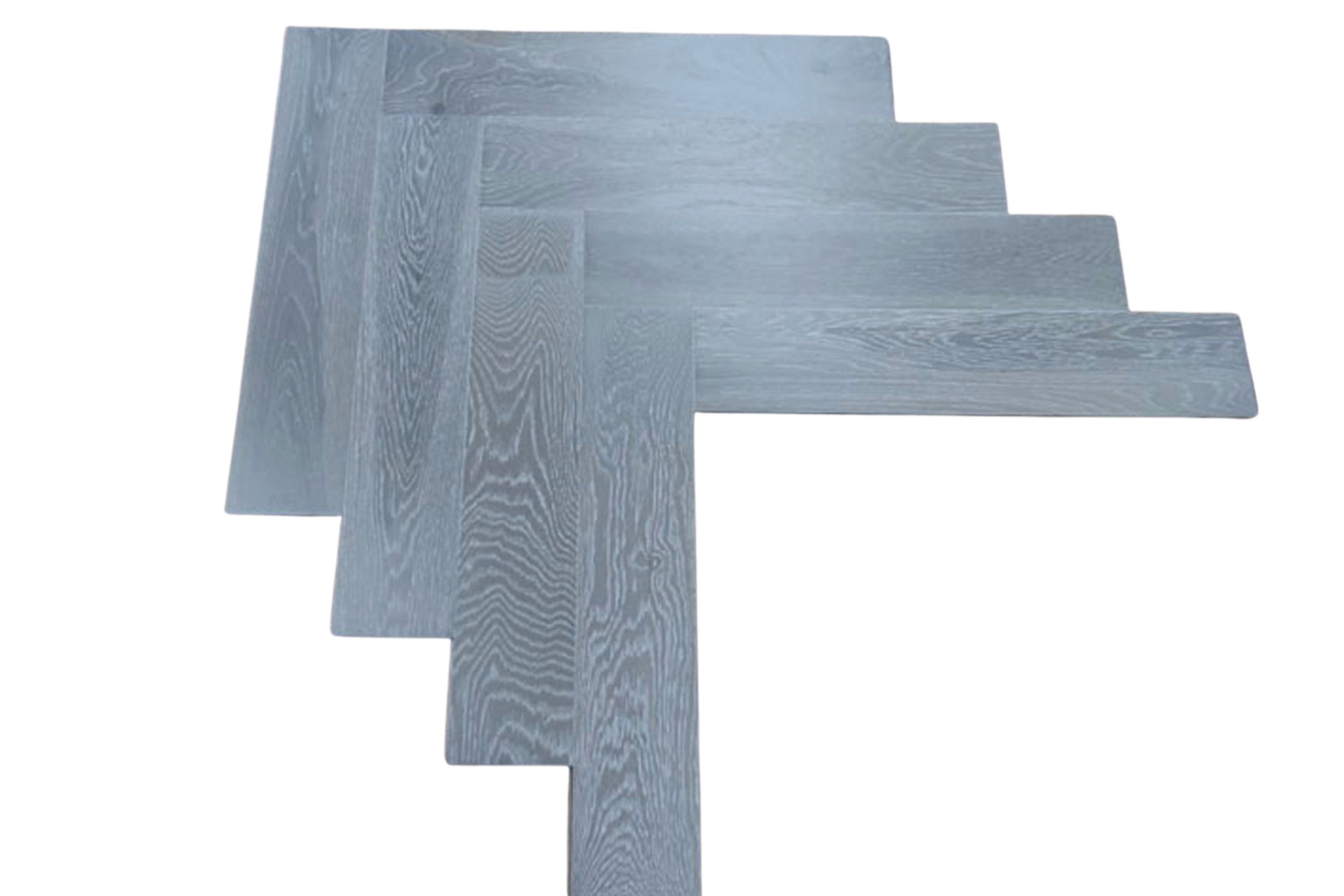 Engineered Oak Parquet Herringbone Pebble Grey Wood Flooring - 15mm x 3mm x 120mm - Image 2
