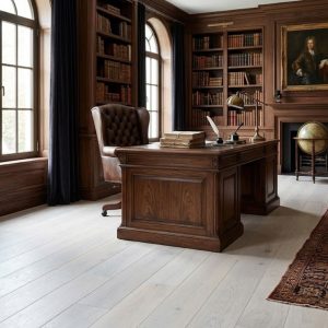 Engineered Oak Pure White Lacquered Wood Flooring - 14mm x 3mm x 190mm
