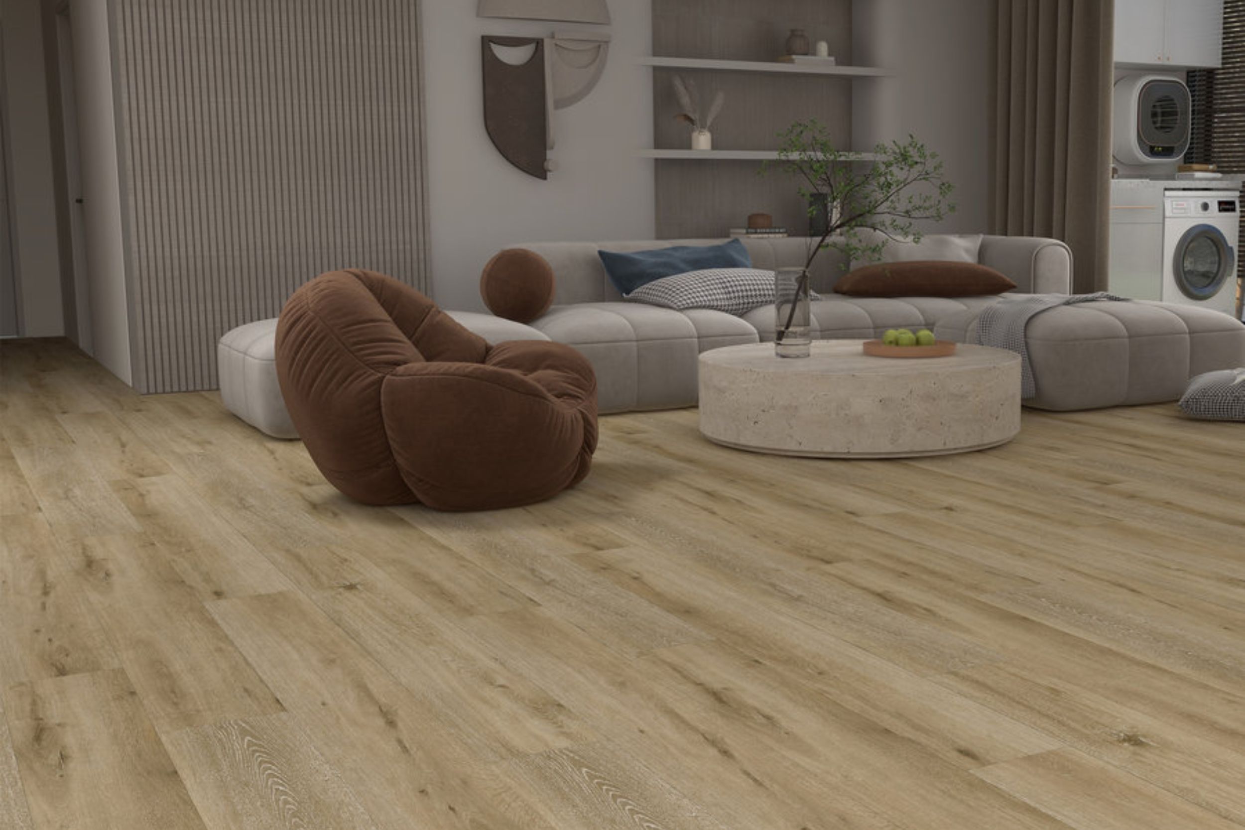 Aquacore Pro-Flex Light Latte Oak Click Vinyl Flooring - 5.5mm 180mm